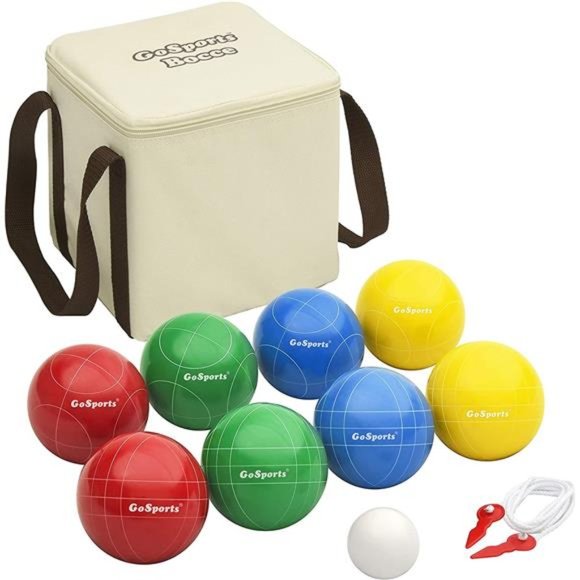 Backyard Bocce Sets with 8 Balls, Pallino, Case and Measuring Rope - Picture 1 of 6